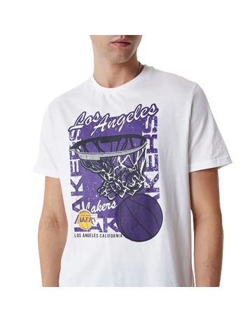 Neu Era NBA L.A. Lakers Basketball Graphic T-Shirt "White"