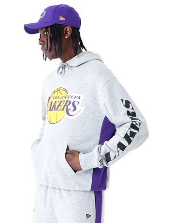 In den Einkaufswagen Neu Era NBA L.A. Lakers Mesh Panel Oversized Pullover Hoodie Neu Era NBA L.A. Lakers Mesh Panel Oversized Pullover Hoodie