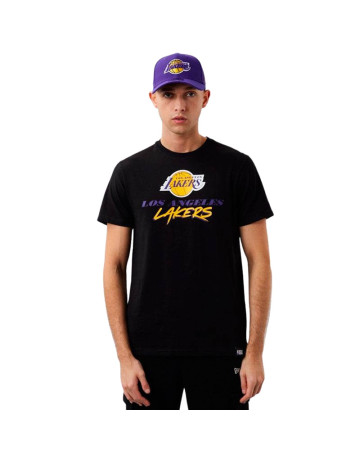 Neu Era NBA L.A Lakers Script Logo Tee "Schwarz"