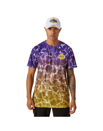Neu Era NBA L.A Lakers Team Farbe Wasserdruck T-Shirt