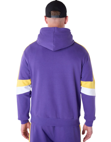 New Era NBA LA Lakers Colour Block Oversized Pullover Hoodie