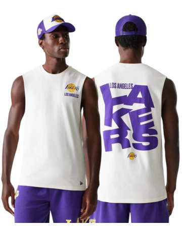 New Era NBA LA Lakers Graphic Sleeveless T-Shirt "Offwhite"
