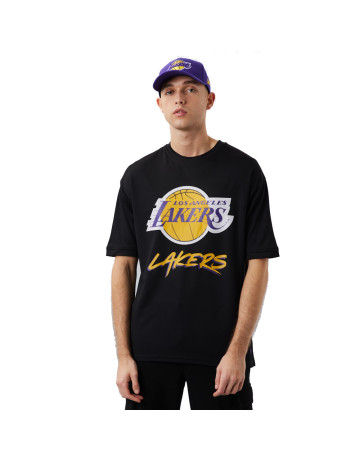 Neue Era NBA LA Lakers Logo Script Mesh Oversize Tee