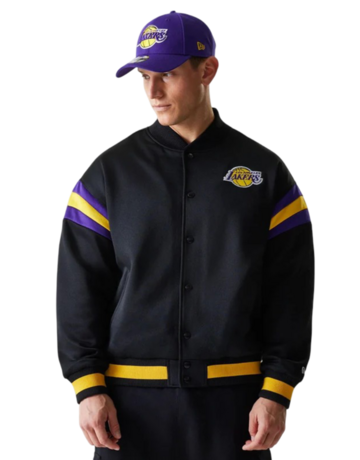 New Era NBA LA Lakers Panel Bomber Jacket