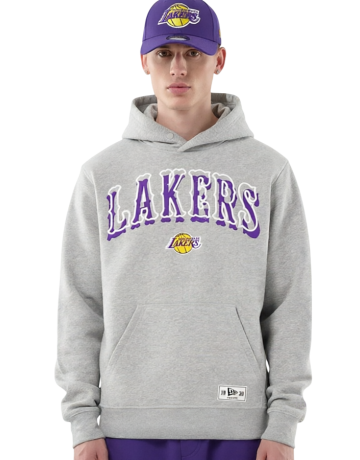 New Era NBA Los Angeles Lakers Varsity Pollover Hoodie "Heather Gray"