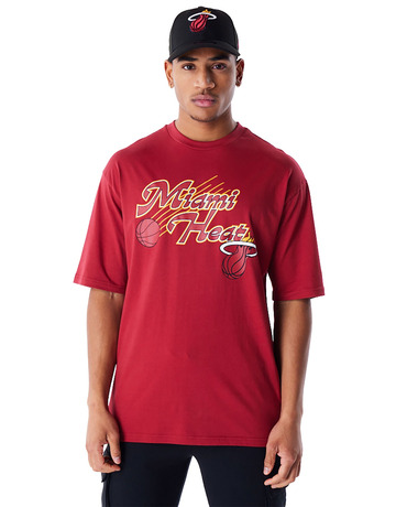 Neu Era NBA Miami HeatScript überdimensionales T-Shirt