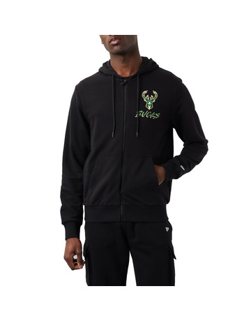 In den Einkaufswagen Neu Era NBA Milwaukee Bucks Script Logo FZ Hoodie "Black" Neu Era NBA Milwaukee Bucks Script Logo FZ Hoodie "Black"