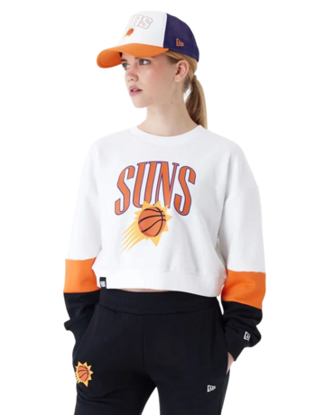 Neu Era NBA Phoenix Sonnen Frauen Farbe Block Crop Crew Neck Sweatshirt
