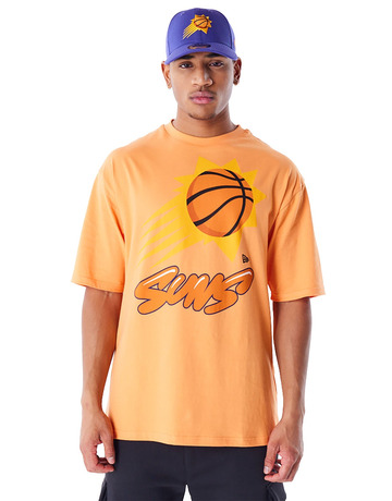 Neu Era NBA Phoenix Suns Wordmark Orange Oversized T-Shirt