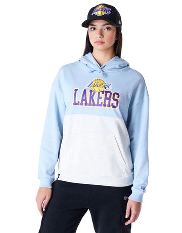 Neu Era NBA Damen LA Lakers Oversized Pullover Hoodie "Pastel Blue"