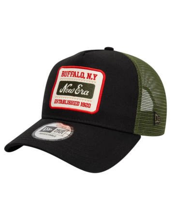 New Era Patch 9FORTY A-Frame Trucker Adjustable Cap "Black"