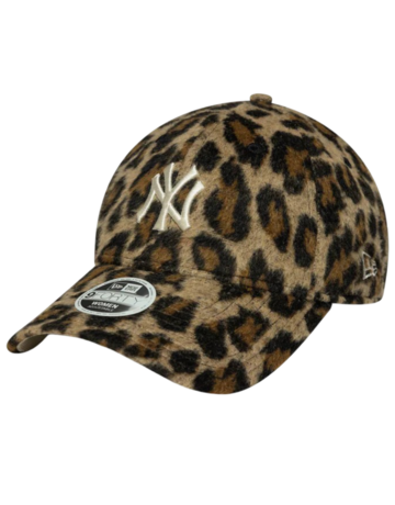New Era Wmns MLB NY Yankees Cosy Animal Leopard 9FORTY Adjustable Cap