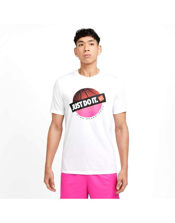 Nike T-Shirt Dri Fit Basket einfach machen "Weiß"