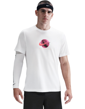 Nike Dri-fit Men's Basketball T-Shirt "White-Pink"