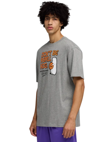 Puma Basketaball Junior Varsity Tee II "Medium Gray Heather"