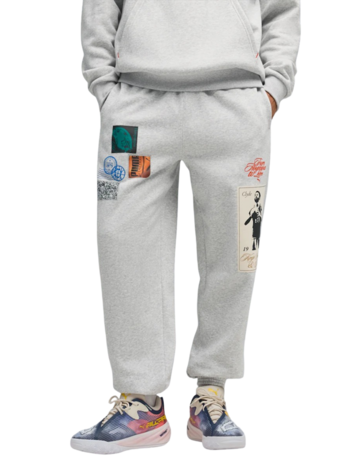 Puma Basketbal Hooptopia Graphic Sweat Pant "Light Gray"