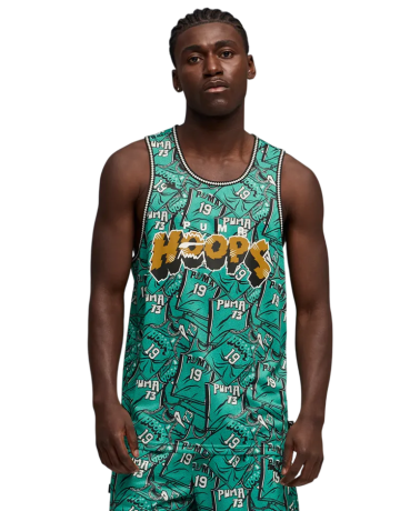 Puma Basketball Flagrant Foul Jersey "Vibrant Green-AOP"