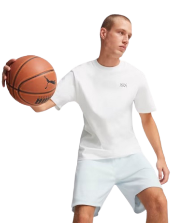 Puma Basketball Jaws EMB Core Tee "Weiß"