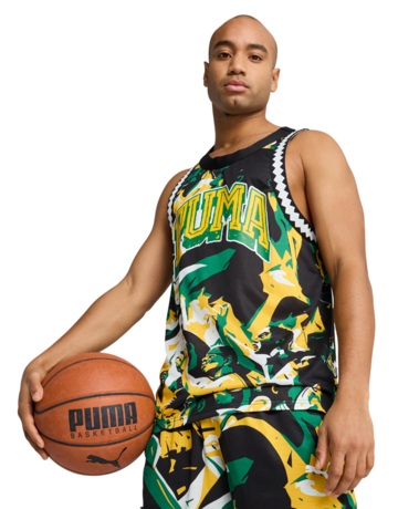 In den Einkaufswagen Puma Basketball Rival Rage AOP Mesh Tank "Archive Green-AOP Puma Basketball Rival Rage AOP Mesh Tank "Archive Green-AOP