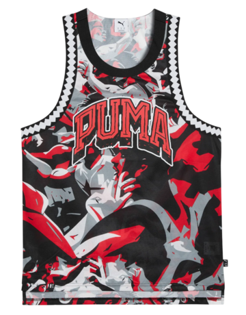 Puma Basketball Rival Rage AOP Mesh Tank "For All time Red-AOP"
