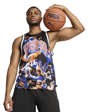 In den Einkaufswagen Puma Basketball Rival Rage AOP Mesh Tank "Vivid Blue-AOP" Puma Basketball Rival Rage AOP Mesh Tank "Vivid Blue-AOP"