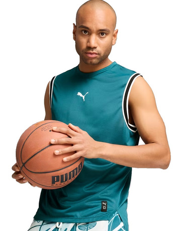 Puma Basketball gewinnen Schuss Mesh Tank "Cold Green"