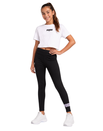 Puma ESS 2 COLOR No.1 Logo Leggings G "Black-Light Lavender"