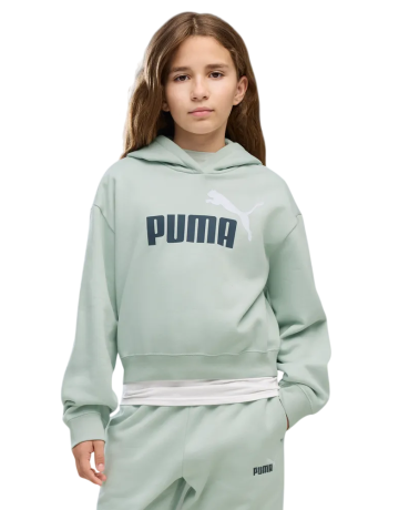 Puma ESS 2 COLOR No. 1 Logo​ Short Length Hoodie FL G "Créme De Mint"