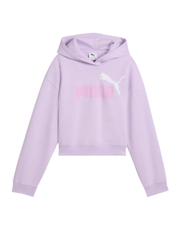 Puma ESS 2 COLOR No. 1 Logo​ Short Length Hoodie FL G "Light Lavender"