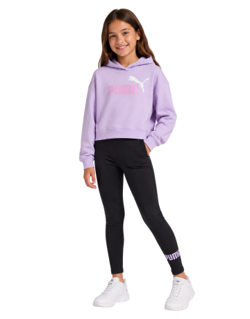 Puma ESS 2 COLOR No. 1 Logo​ Short Length Hoodie FL G "Light Lavender"