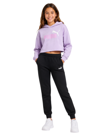 Puma ESS 2 COLOR Small No. 1 Logo Sweatpants FL G "Black-Light Lavender"