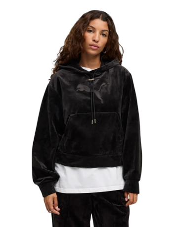 Puma ESS ELEVATED Standard Velour Hoodie "Black"