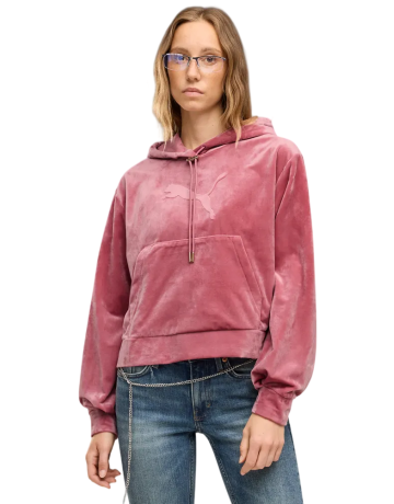 Puma ESS ELEVATED Standard Velour Hoodie "Dusky Rosewood"
