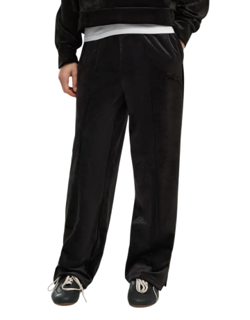 Puma ESS ELEVATED Velour Straight Leg Pants G "Black"