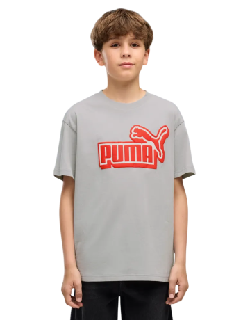 Puma ESS LOGO LAB Relaxed Front Graphic Tee B "Gray Echo"