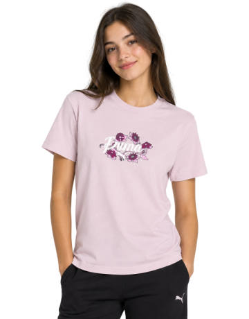 Puma ESS NATURE 2.0 Graphic Tee G "Misty Pink"