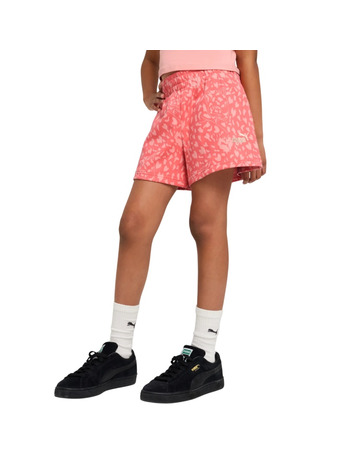 Puma FLAMING LOVE AOP High Waist Shorts TR G "Peach Frost"