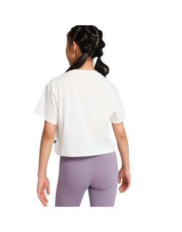 Puma Mädchen Logo gekropft Tee "Weiß"