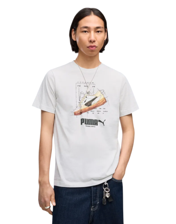 Puma GRAPHICS Sneaker Tee "White Glow Heather"