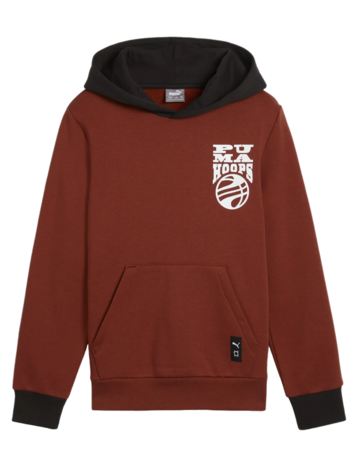 Puma Junior Basketball Blueprint Hoodie Fleece "Mars Red"