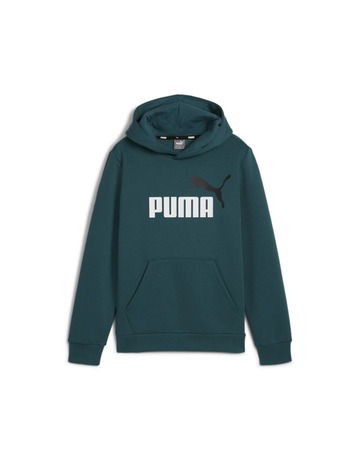 Puma Junior ESS+ 2 Col Big Logo Hoodie FL B "Cold Green"