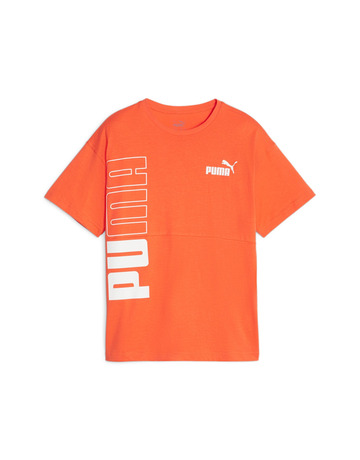 Puma Junior POWER Farbblock Tee "Orange"