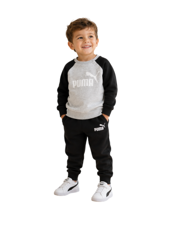 Puma MINICATS ESS Raglan Crew Set FL INF "Black-White"