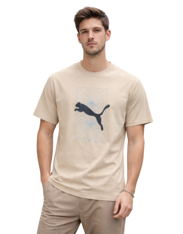 Puma PUMATECH Graphic Tee "Pebble Gray"