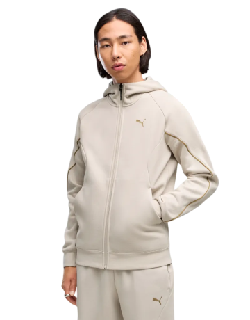 PUMA SPORT Graphic Holiday Full-Zip Hoodie FL "Silver Fog"