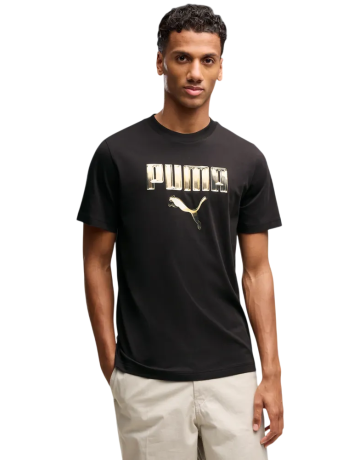 PUMA SPORT Graphic Metallic Tee "Black"
