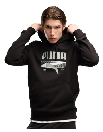 PUMA SPORT Logo Play Hoodie FL "Black"