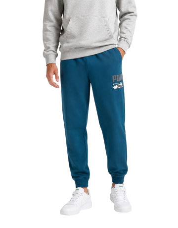 PUMA SPORT Logo Play Sweatpants FL cl "Midnight Petrol"