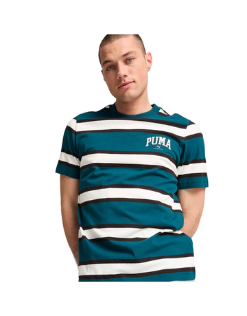 PUMA SQUAD Streifen AOP Tee "Cold Green"