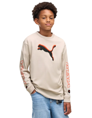 PUMA STREET Relaxed Longsleeve Tee B "Silver Fog"